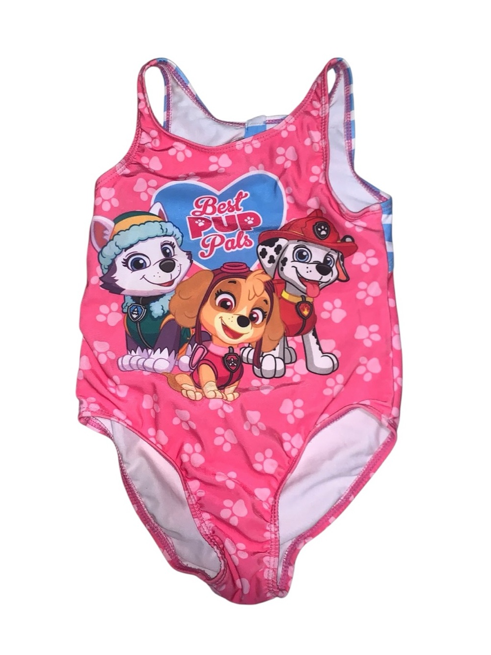 Nickelodeon Paw Patrol Girls Pink "Best Pups Pals" One-Piece Swimsuit 4T